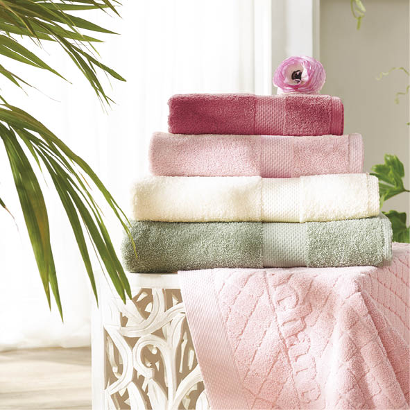 Complete bath linen set combed cotton - Brise