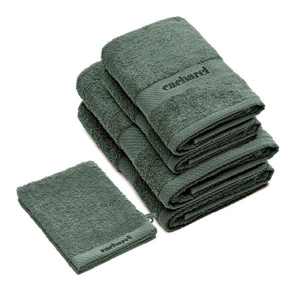 Complete bath linen set combed cotton - Brise Sage green