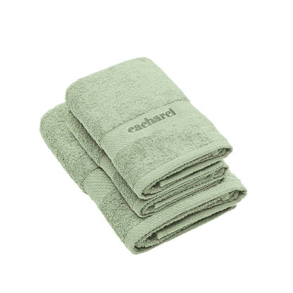 Hand towel + bath towel combed cotton - Brise - 2 x (50 x 100 cm) + 2 x (70 x 140 cm) Almond green
