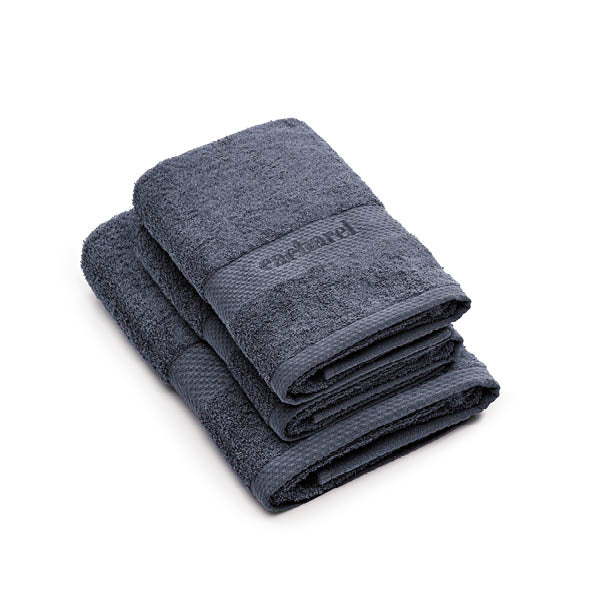 Hand towel + bath towel combed cotton - Brise - 2 x (50 x 100 cm) + 2 x (70 x 140 cm) Blue grey