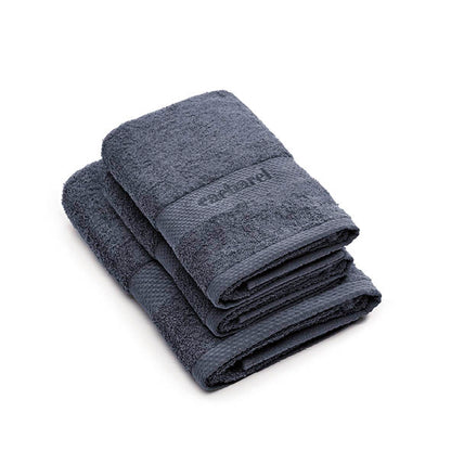Hand towel + bath towel combed cotton - Brise - 2 x (50 x 100 cm) + 2 x (70 x 140 cm) Blue grey