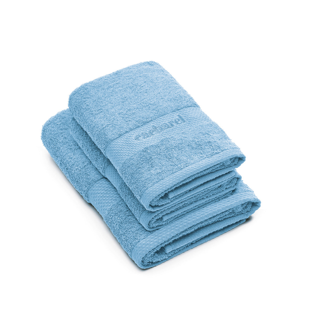 Hand towel + bath towel combed cotton - Brise - 2 x (50 x 100 cm) + 2 x (70 x 140 cm) Powder blue