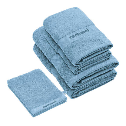 Complete bath linen set combed cotton - Brise Powder blue