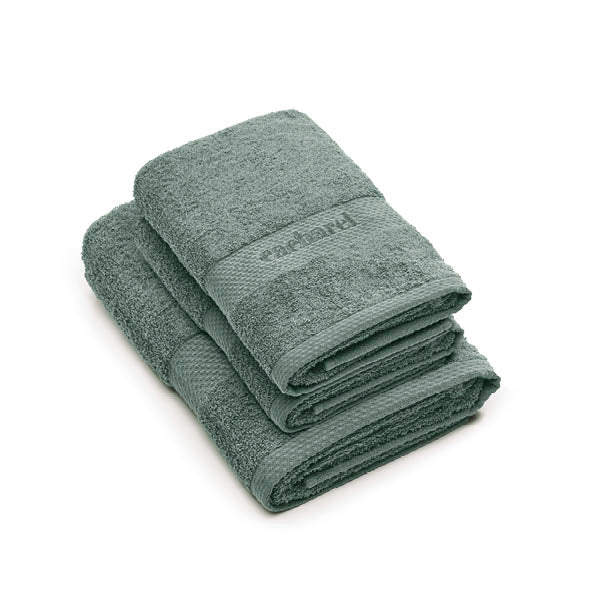 Hand towel + bath towel combed cotton - Brise - 2 x (50 x 100 cm) + 2 x (70 x 140 cm) Bottle green