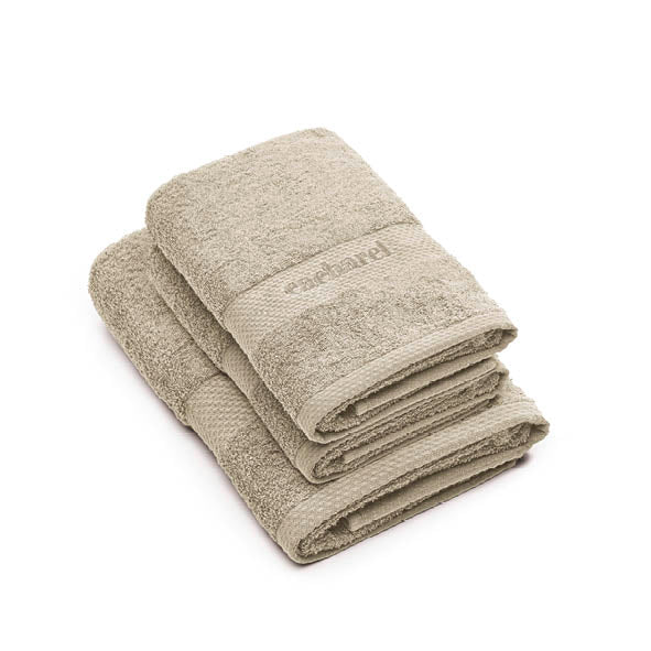 Hand towel + bath towel combed cotton - Brise - 2 x (50 x 100 cm) + 2 x (70 x 140 cm) Taupe