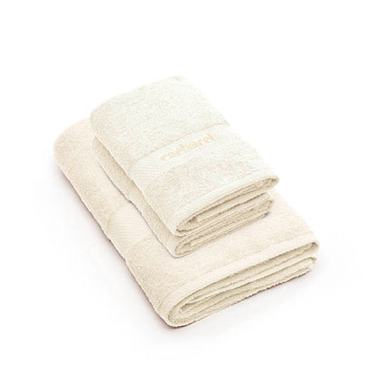 Hand towel + bath towel combed cotton - Brise - 2 x (50 x 100 cm) + 2 x (70 x 140 cm) Ivory