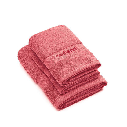 Hand towel + bath towel combed cotton - Brise - 2 x (50 x 100 cm) + 2 x (70 x 140 cm) Hibiscus pink