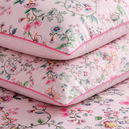 Pillowcase cotton satin - Confettis poudrés Blush pink
