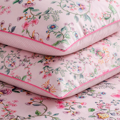 Fitted sheet cotton satin - Confettis poudrés Blush pink