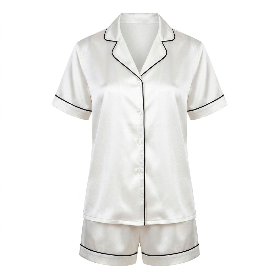 Short pajamas set silk - Maëlla White XL