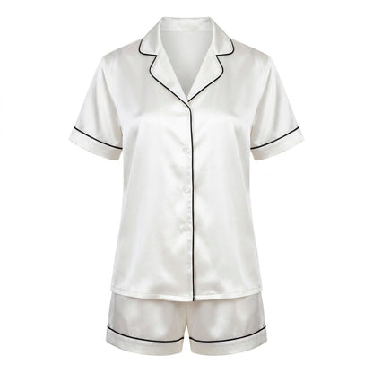 Short pajamas set silk - Maëlla White XL