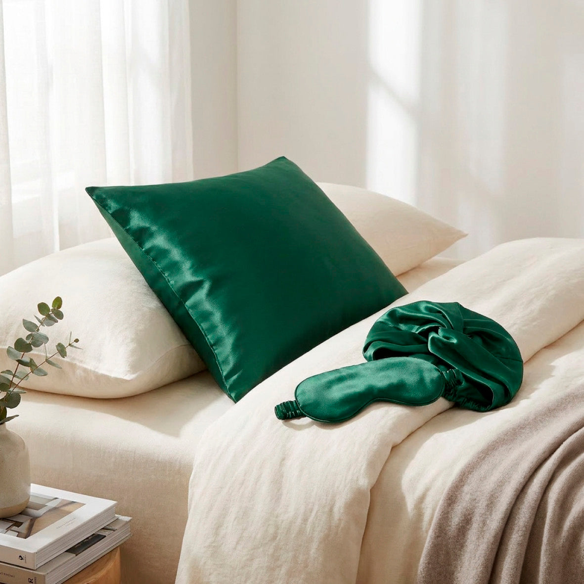 Pillowcase silk - Lunéia Sage green