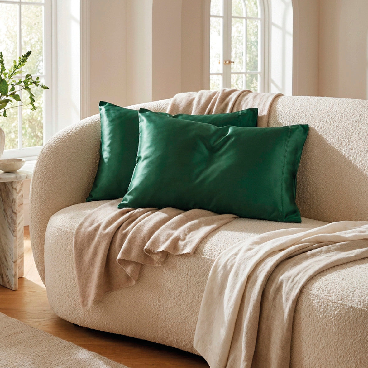 Pillowcase silk - Lunéia Sage green