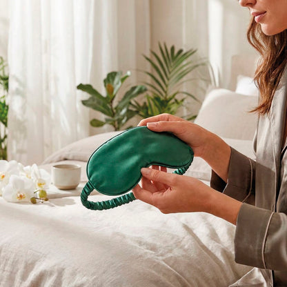 Eyemask silk - Ysia Sage green