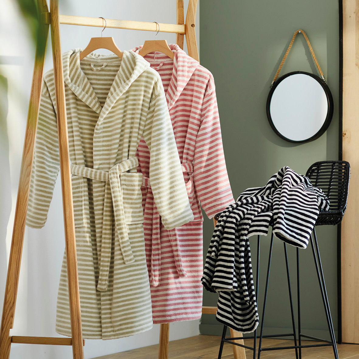 Hooded bathrobe - Hawai Dark blue