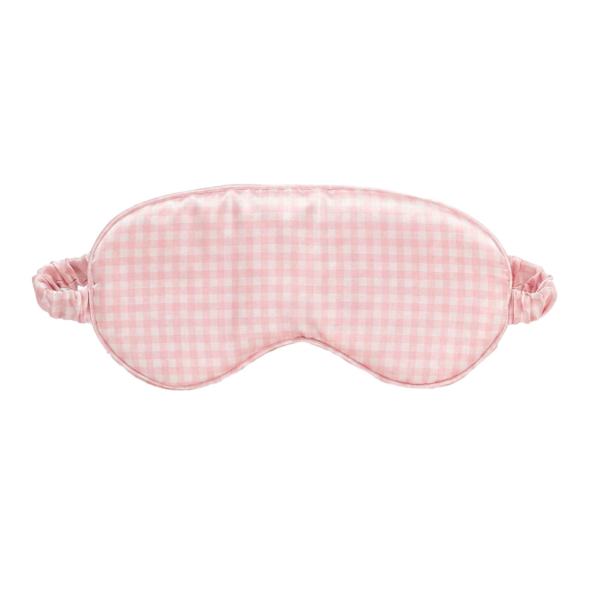 Eyemask silk - Ysia Pink gingham 8.5 x 20.5 cm