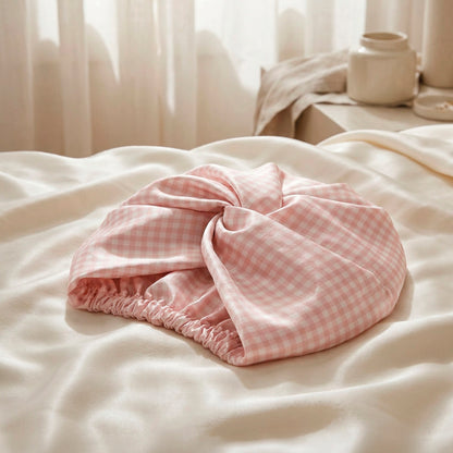 Nightcap silk - Soléa Pink gingham