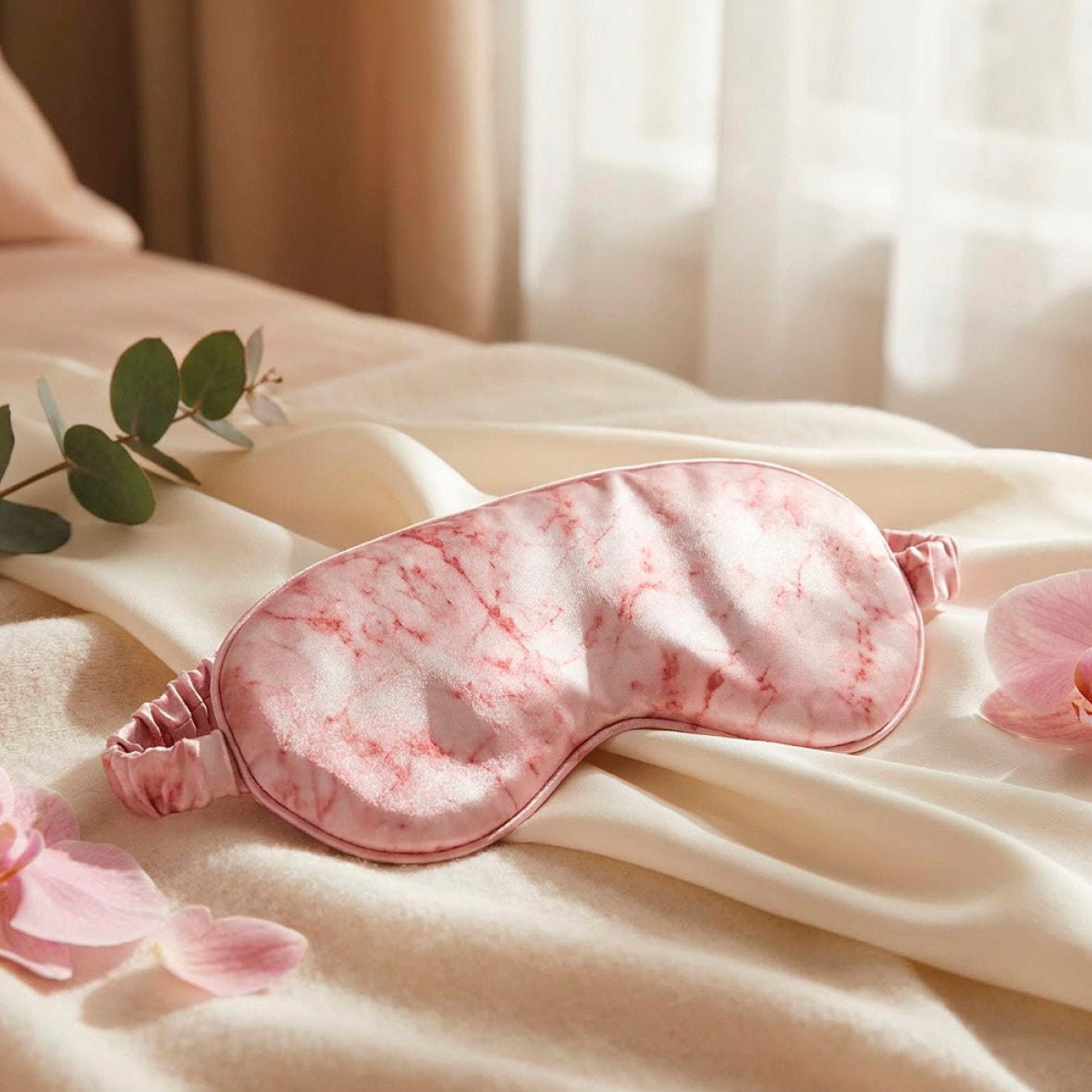 Nightcap silk - Soléa Pink marble