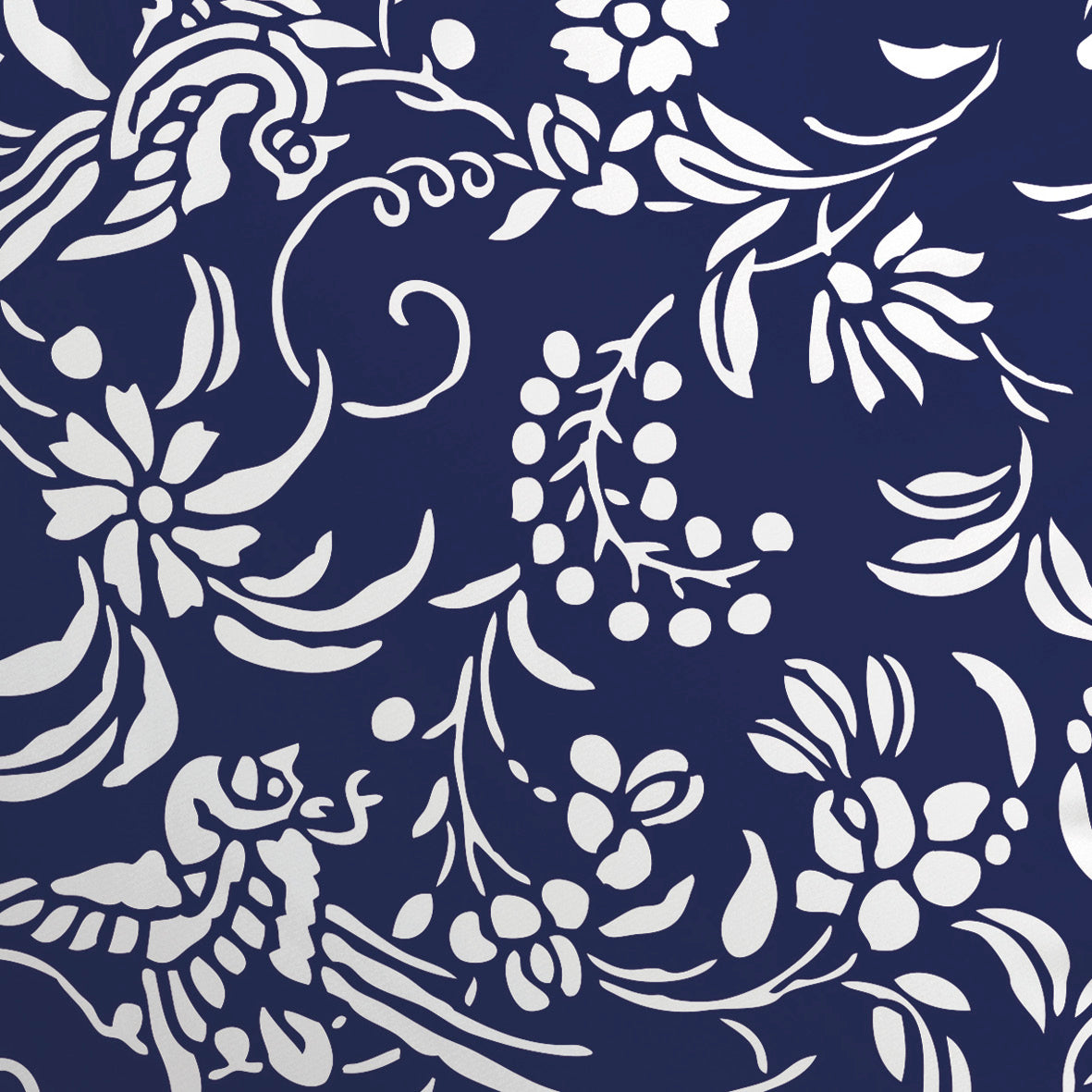 Pillowcase cotton satin - Birds Blue