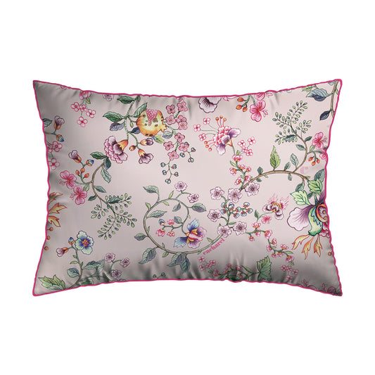 Set of 2 pillowcases cotton satin - Jardin Secret Blush Pink