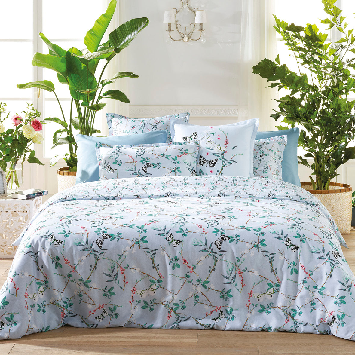 Flat sheet cotton satin - Uni Teal