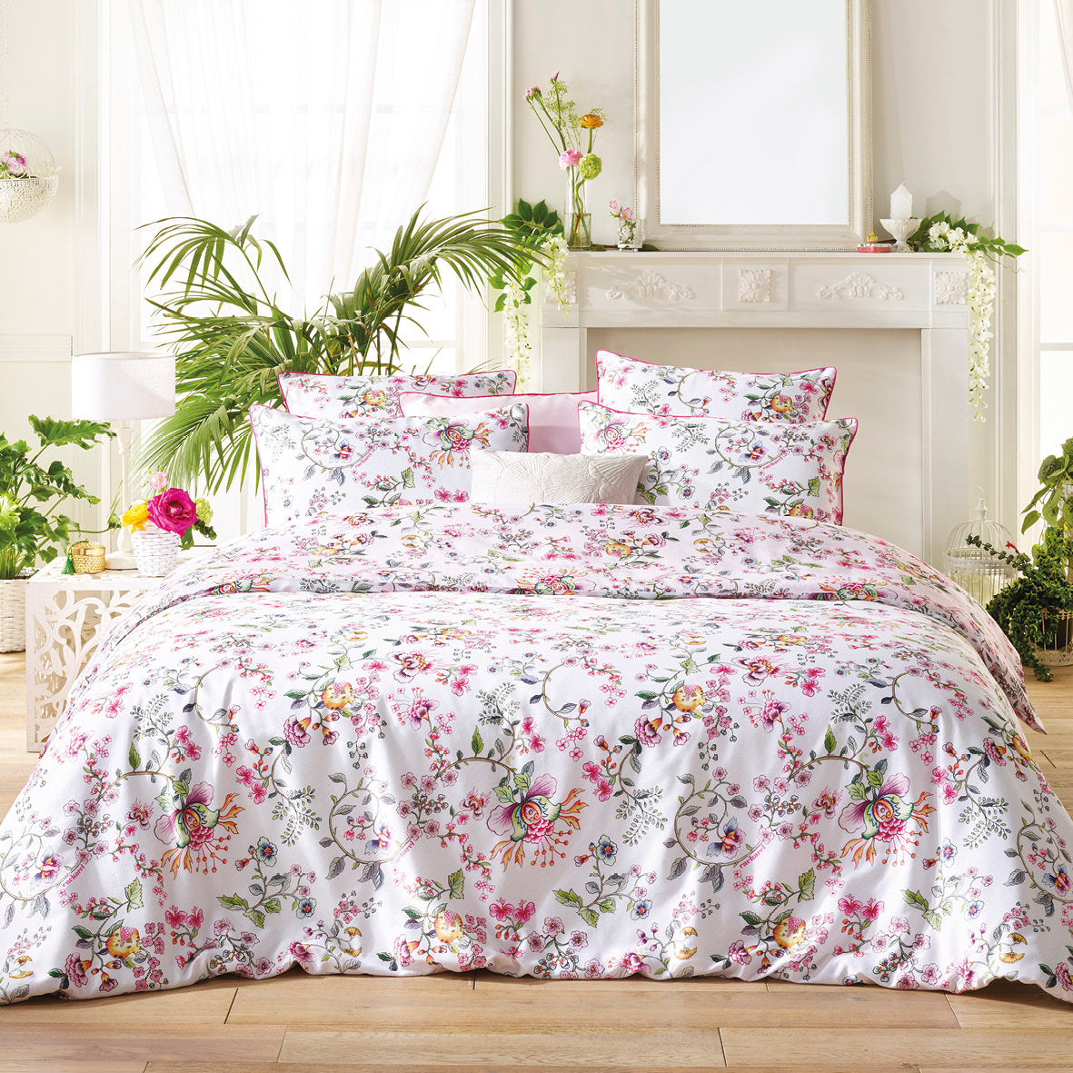 Fitted sheet cotton satin - Uni Blush Pink