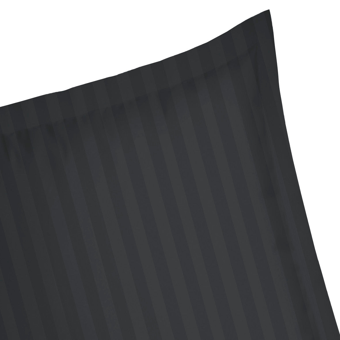 Pillowcase(s) cotton satin dobby stripe woven - Black