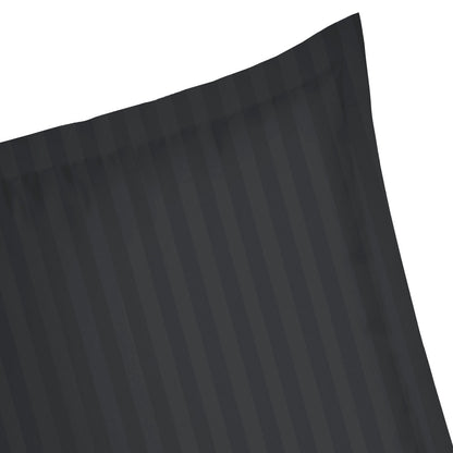 Pillowcase(s) cotton satin dobby stripe woven - Black