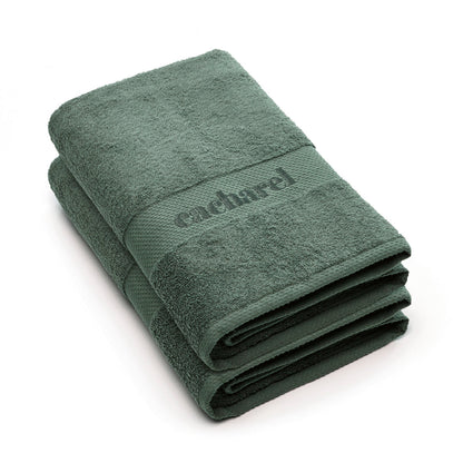 Set of 2 bath towels Sage green