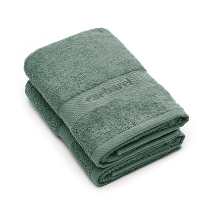 Set of 2 hand towels Bottle green