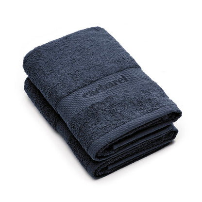 Set of 2 hand towels Navy blue