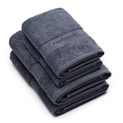 Set of 2 hand towels + 2 bath towels Blue grey