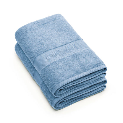 Set of 2 bath towels Sky blue