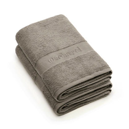 Set of 2 bath towels Brown