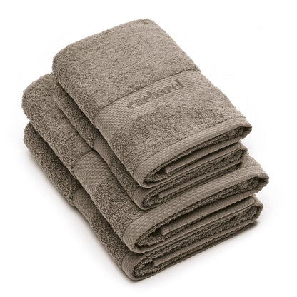 Set of 2 hand towels + 2 bath towels Brown