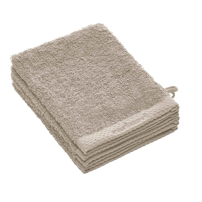 Set of 4 washcloths Taupe