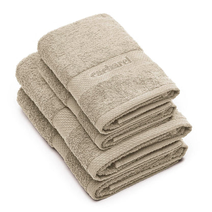 Set of 2 hand towels + 2 bath towels Taupe