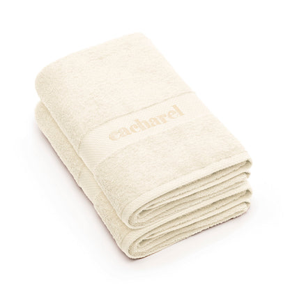 Set of 2 bath towels Ivory