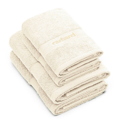 Set of 2 hand towels + 2 bath towels Ivory