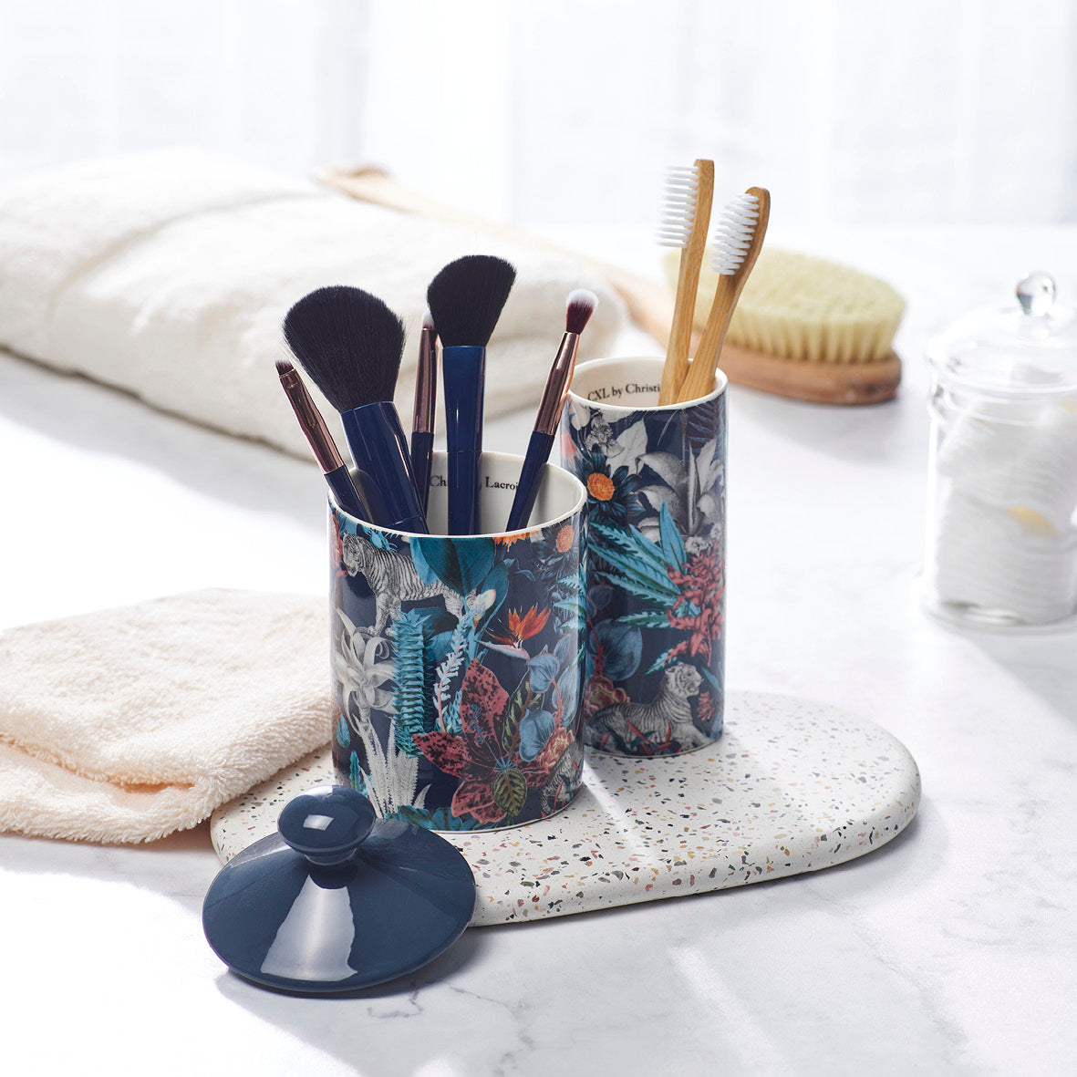 Fragrance sticks in porcelain holder Zanzibar Navy blue - Saffran - 100 ml