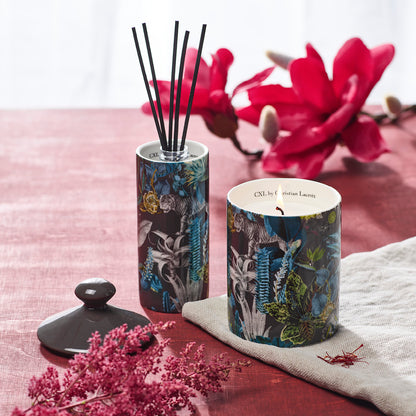 Fragrance sticks in porcelain holder Zanzibar Dark grey - Saffran - 100 ml