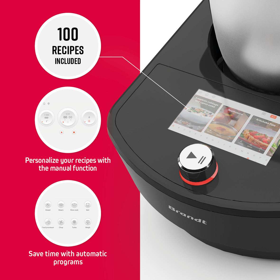 Kitchen robot Qulinart connect - Black