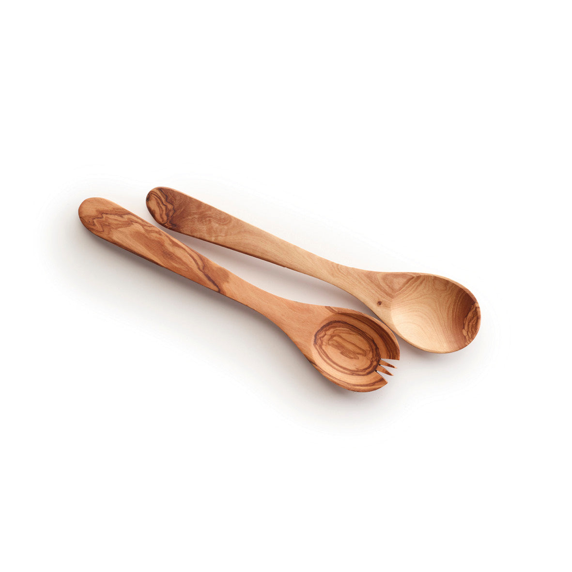 Salad servers in olive wood