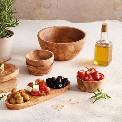 Set of 3 bowls in olive wood