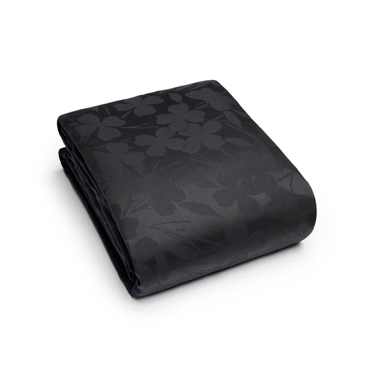 Nappe tissé Jacquard Fleurette - Gris foncé