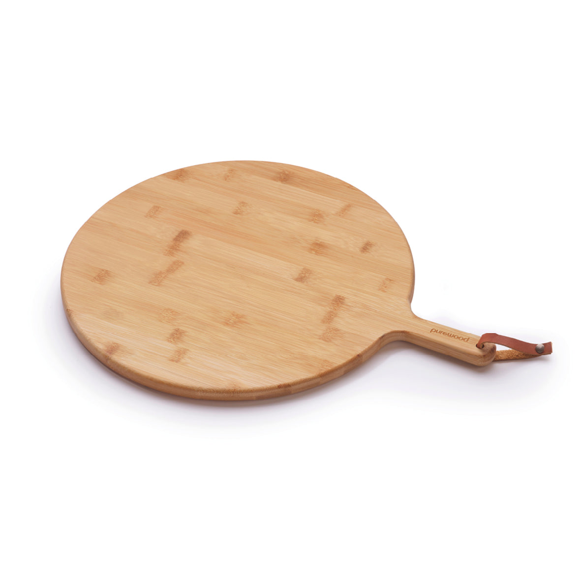 Planche à découper ronde avec poignée - Bambou