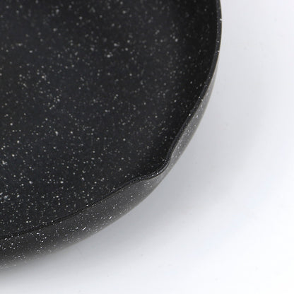 Wok + lid in aluminium granite - Black marble