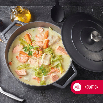 Cast iron pot - 28cm - Black