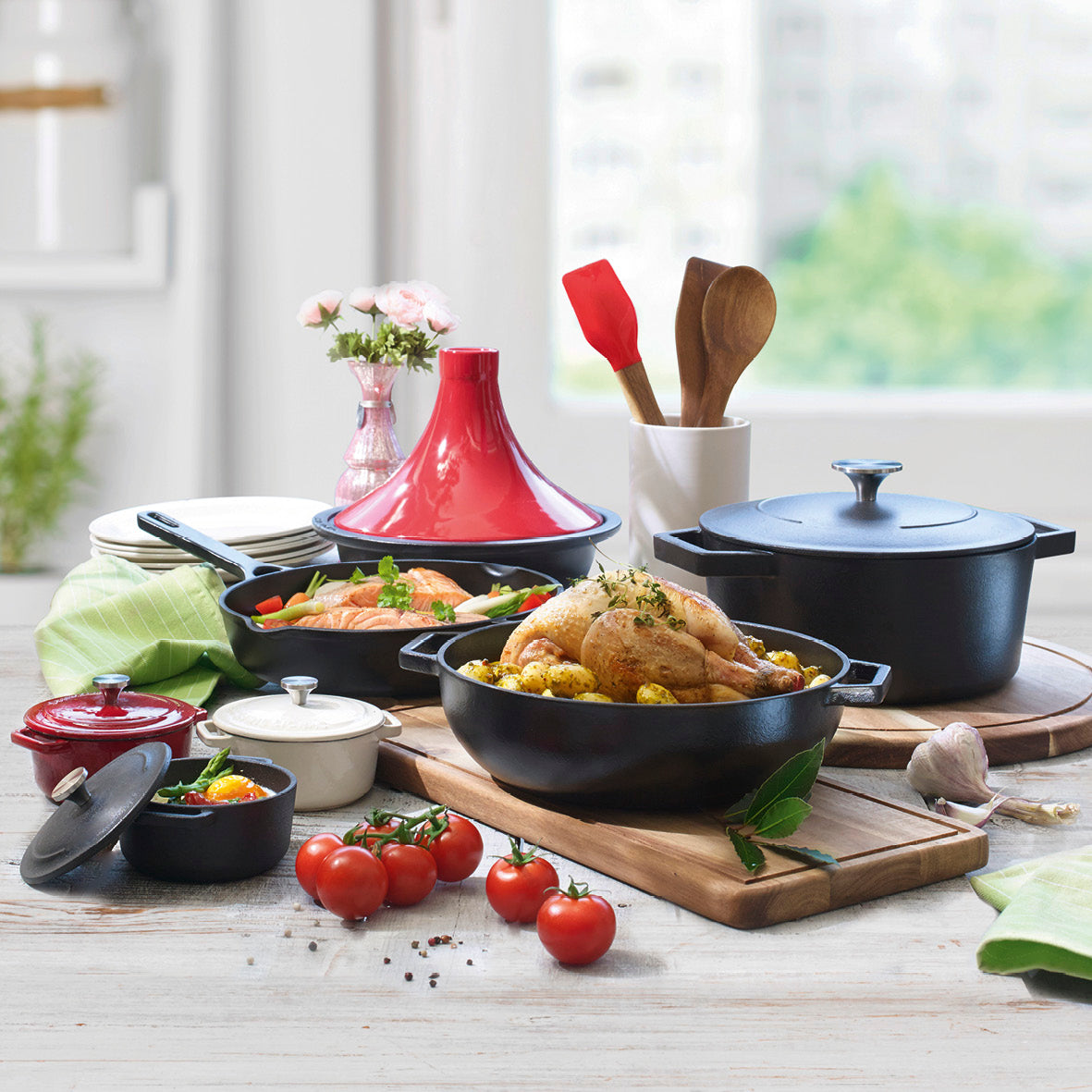 Cast iron pot - 30 cm - Black