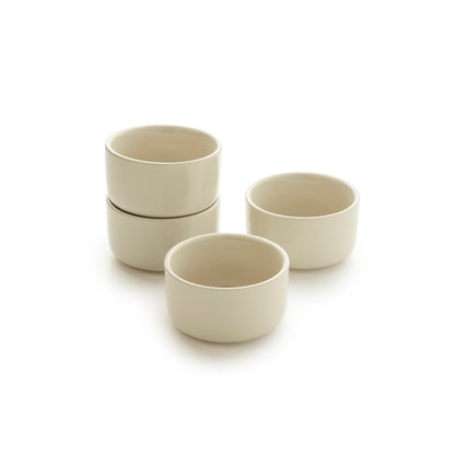 Set de 4 ramequins en céramique – crème